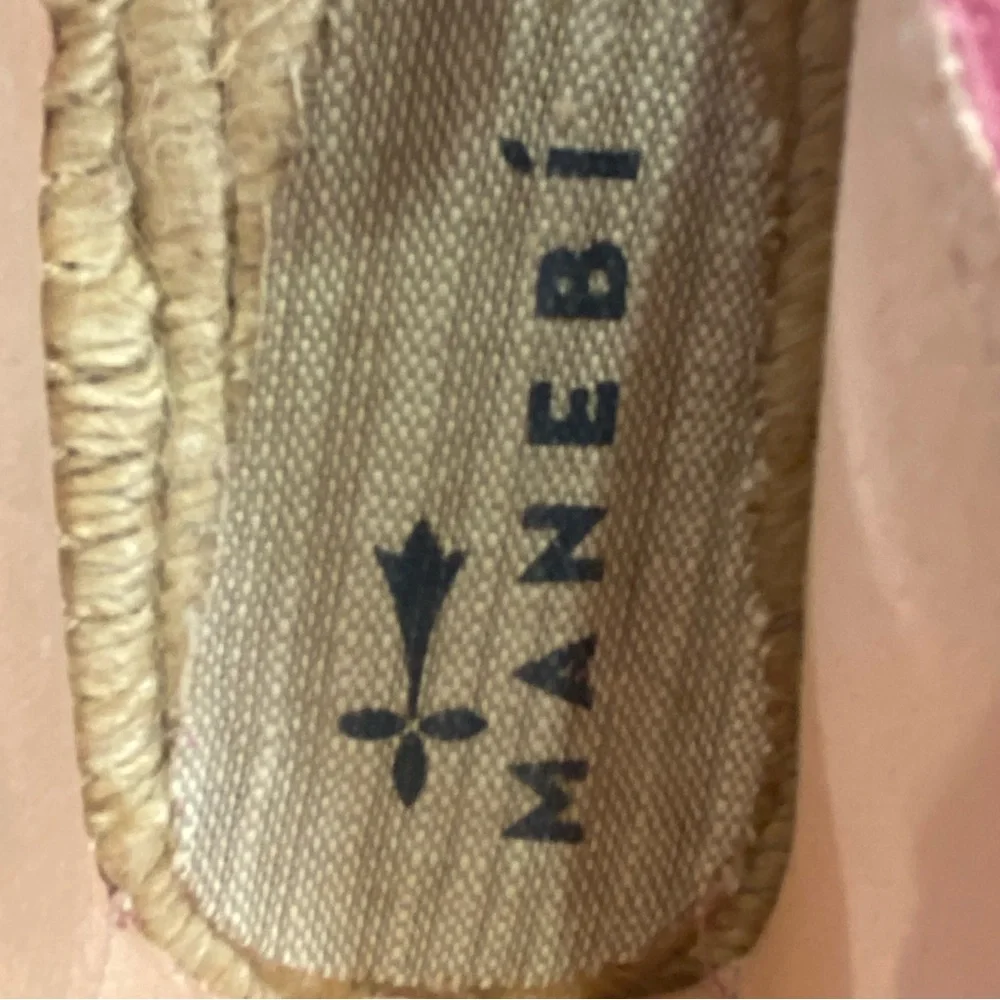 MANEBI Hamptons Suede Espadrilles Pink Jute Sole Women’s‎ Shoes Size 42 (US 12)